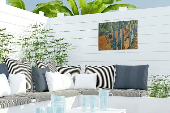 Affiche de jardin Vincent van Gogh 2 - Les Alyscamps - Peinture de Vincent van Gogh affiche de jardin toile en vrac 40x30 cm - Toile de jardin / Toile d'extérieur / Peintures d'extérieur (décoration de jardin)