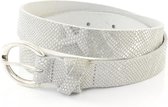 Riemen & Co Damesriem Smalle 2077 - Zilver - 85 cm