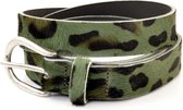 Cowboysbelt Damesriem 259137 - Panterprint groen - 95 cm