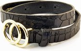 Kidzzbelts Meisjesriem 2049 - Zwart - 65 cm