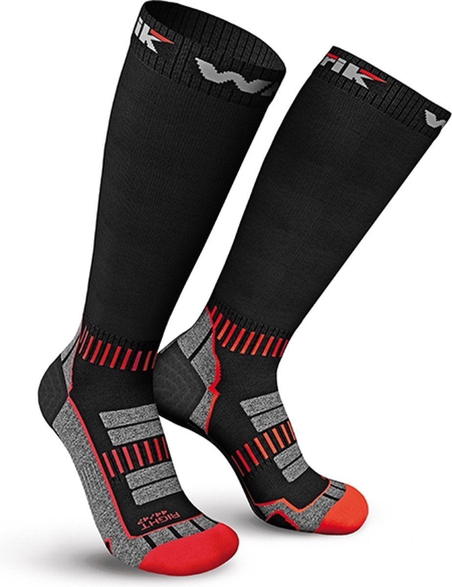 Worik - 4-Pack - Thermo Kniekousen - Knelvrij Voetbed - Heren / Dames - assorti - 44-47 - ESSK