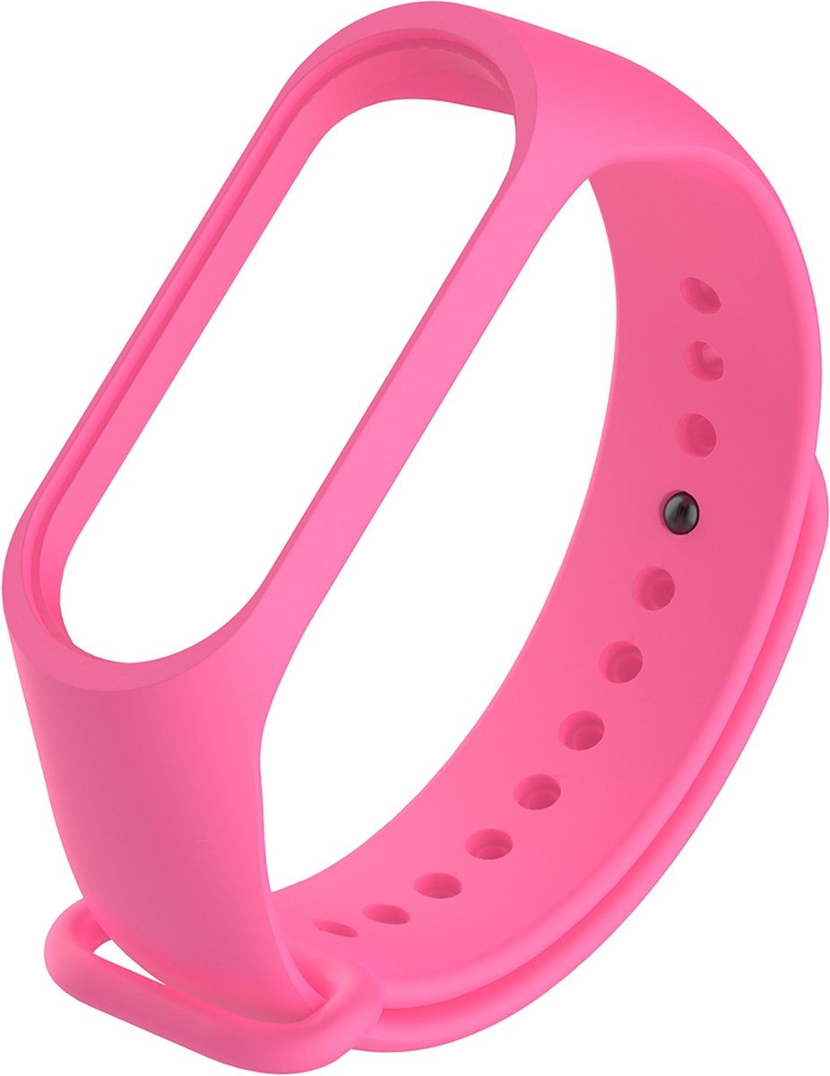 By Qubix - Geschikt voor Xiaomi Mi band 3 / 4 / 5 / 6 / 7 bandje OneColor - Roze