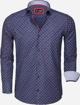 Overhemd Lange Mouw 85282 Navy Red