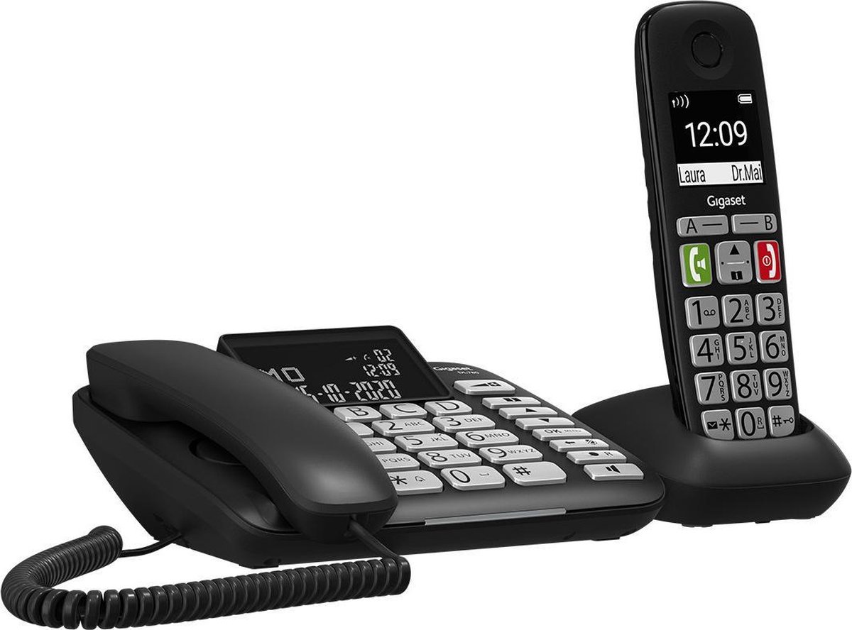Gigaset - DL780 - Plus Analoge-/DECT-telefoon - Nummerherkenning - Zwart