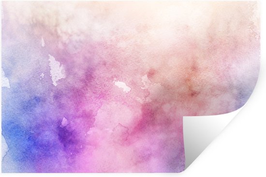 Stickers muraux - Film autocollant - Aquarelle - Rose - Blauw - Teinte - 120x80 cm - Film adhésif - Stickers muraux Chambre d'enfant - Papier peint autocollant
