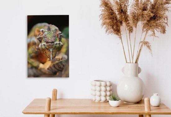 Toile - Caméléon en exploration - 20x30 cm - Décoration
