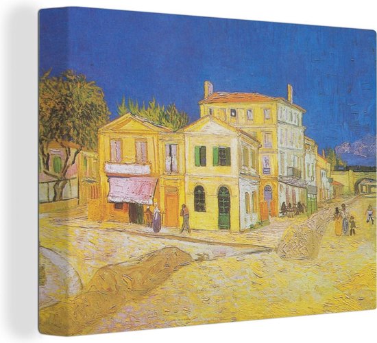 Canvas Schilderijen Het gele huis Vincent van Gogh 40x30 cm Wanddecoratie Canvas Schilderijen Het gele huis Vincent van Gogh 40x30 cm Wanddecoratie