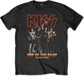 Kiss Heren Tshirt -2XL- End Of The Road Tour Zwart