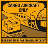 Cargo aircraft only sticker, papier, 125 x 115 mm