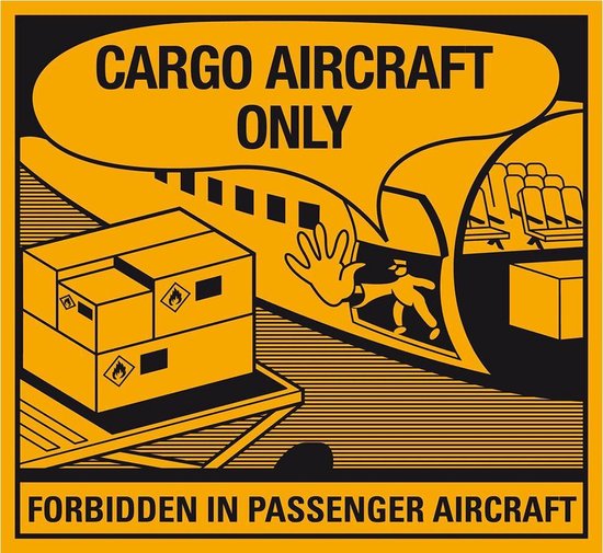 Foto: Cargo aircraft only sticker papier 125 x 115 mm