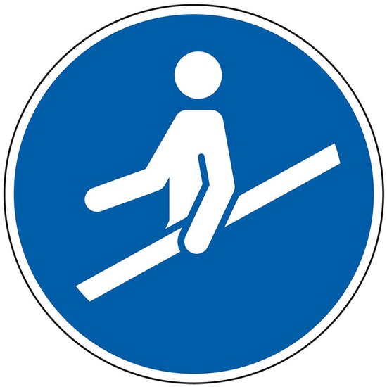 Trapleuning gebruiken bord - kunststof - M012 100 mm