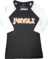 Jungle Raglan top -S- Colour Logo Zwart/Wit