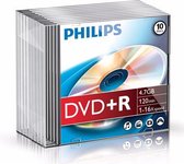 Philips DR4S6S10F - DVD + R - 4,7 Go - Vitesse 16x - Slimcase - 10 pièces