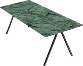 Marmeren Eettafel - India Green (V-poot) - 160 x 80 cm  - Gepolijst