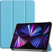 iPad Pro 2021 Hoes (11 inch) Book Case Hoesje Cover - Licht Blauw