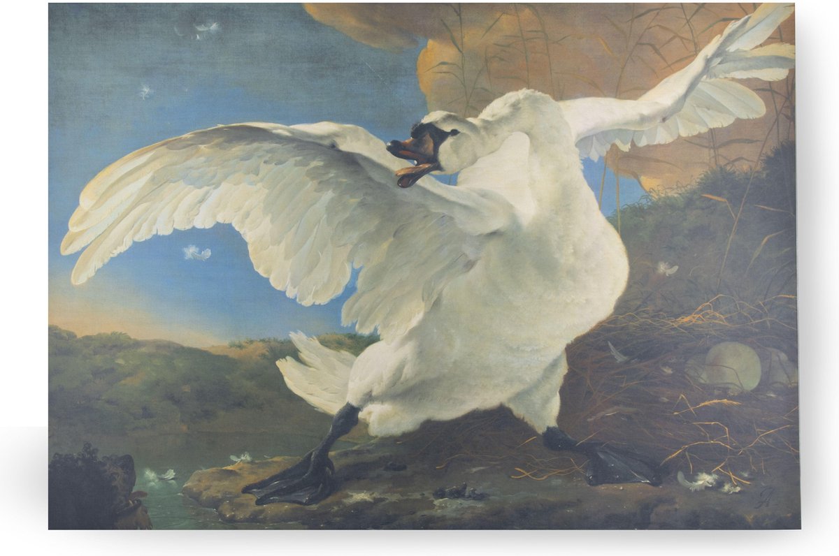 Art for the Home - Canvas - De Bedreigde Zwaan - 70x100 cm | bol.com