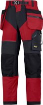 Snickers FlexiWork Stretch Werkbroek+ holsterzakken 6902 - Mannen - Rood/Zwart - 56