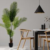 180 cm decoratieve kunstmatige palm - Overig - zwart - groen - SILUMEN