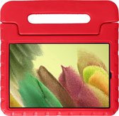 Hoes Geschikt voor Samsung Galaxy Tab A7 Lite Hoes Bumper Kindvriendelijk Kids Case Kinderhoes - Hoesje Geschikt voor Samsung Tab A7 Lite Hoesje Shockproof Cover Hoes - Rood