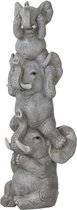 Decoratiebeeld olifanten familie gestapeld 32 cm