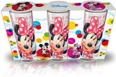 Disney Minnie Mouse Glazen - set van 3 - 27cl . Disney Glazen