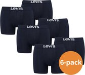 Levi's Boxershorts Heren - 6-pack Solid Navy - Donkerblauwe Boxershorts - Maat XXL