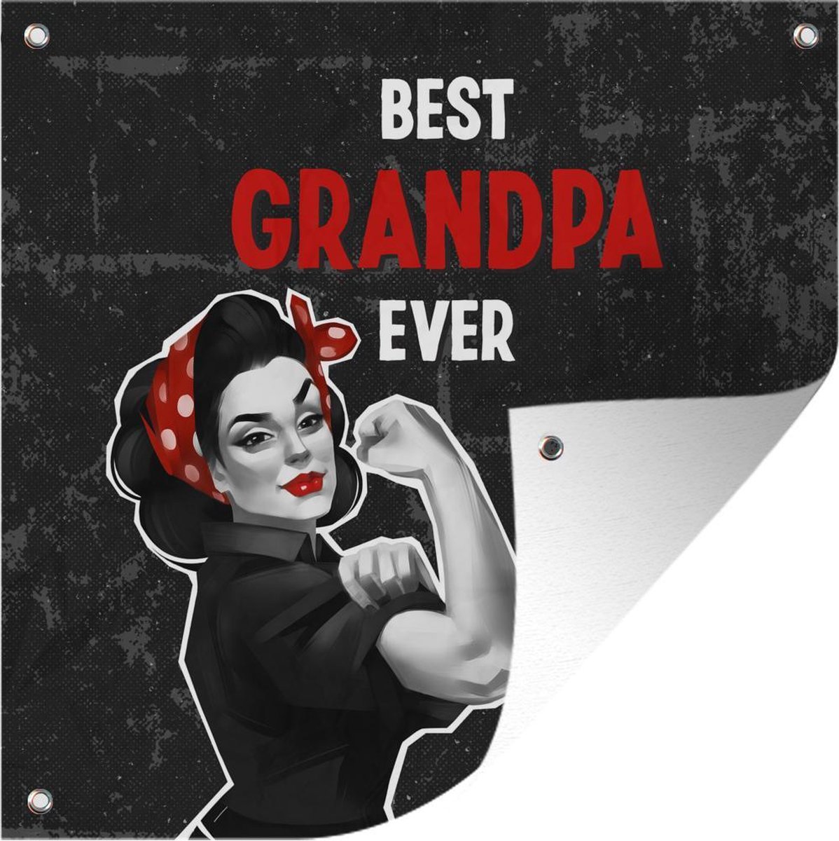 Tuinposters Quotes - Best grandpa ever - Spreuken - Opa - 50x50 cm - Tuindoek