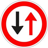 Voorrang voor tegemoetkomend verkeer sticker, F5 300 mm