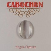 Cabochon glas ovaal 2.5 cm x 1.8 cm, 12 stuks