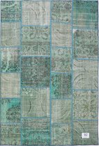 Vloerkleed Vintage 196x293 cm Handgeknoopt Patchwork Tapijt tapijten woonkamer