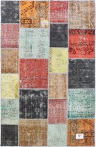 Vloerkleed Vintage 188x296 cm Handgeknoopt Patchwork Tapijt tapijten woonkamer