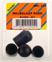 Verlofix Meubeldop Ronde Poot Diam.12Mm Kunststof  4Stuks