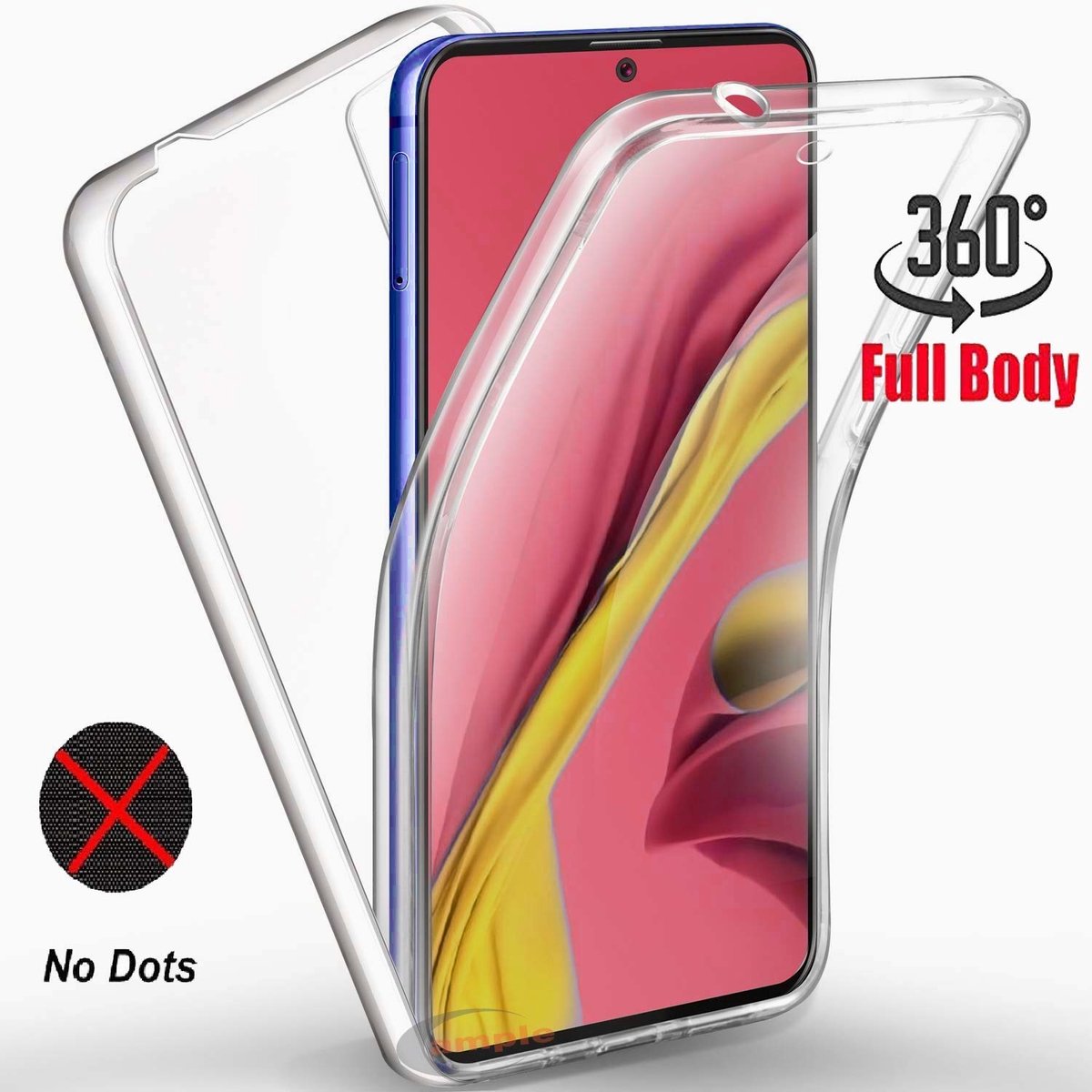 BixB Samsung A51 Hoesje 360° TPU 2 in 1 Case Transparant