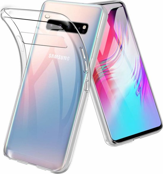 Samsung Galaxy S10 5G Flexibel Hard Case Crystal Clear TPU Hoesje - Transparant - van Bixb