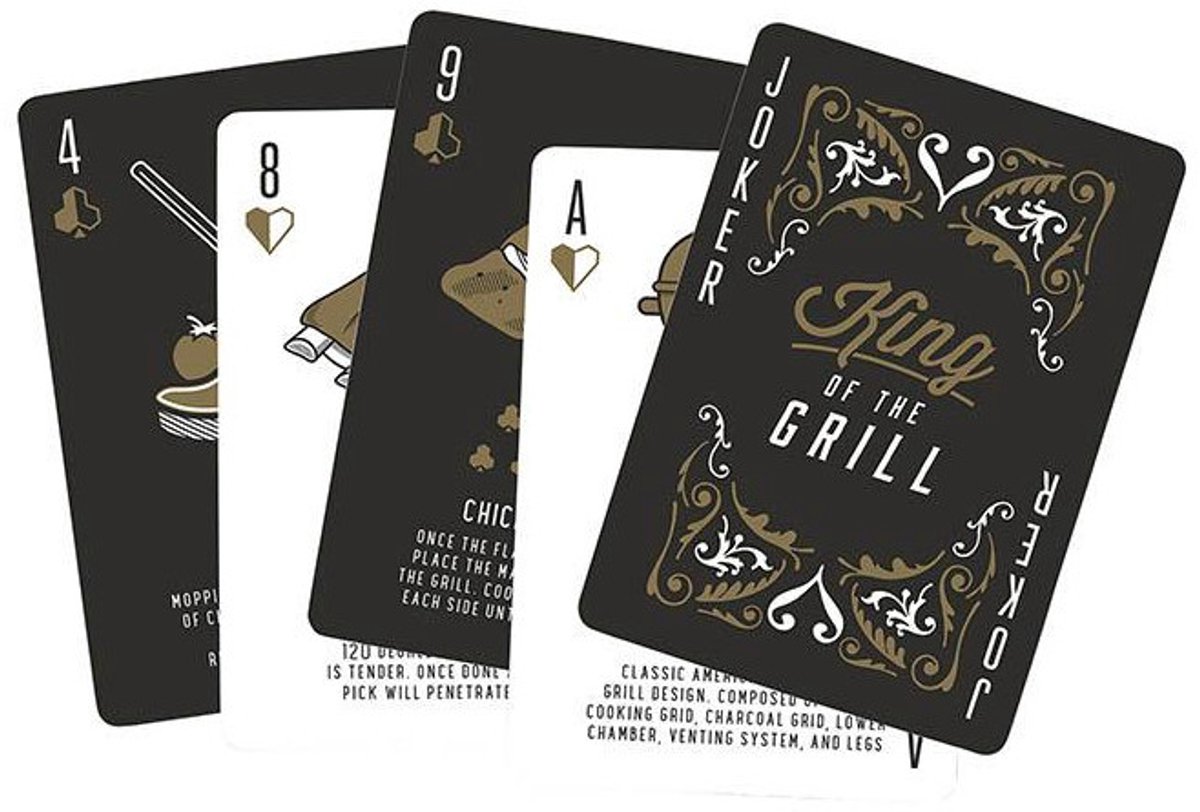 Gentlemen's Hardware Speelkaarten Bbq 8,8 Cm Zwart 54 Stuks