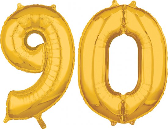 vooroordeel output Nodig uit Helium cijfer ballonnen goud 90. | bol.com