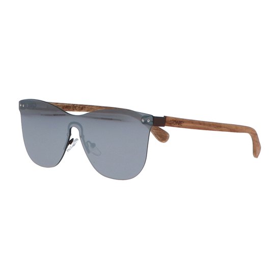 5one® Cyprus Flat Grey - Zonnebril met Houten poten - Spiegellens van 5one® — afbeelding 5