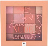 L'Oréal Eyes & Cheeks Blushing Palette - 01 Emotions Nude