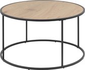 Lisomme Vic industriële houten ronde salontafel - Ø80 x H45 cm