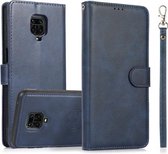 Voor Geschikt voor Xiaomi Redmi Note 9s Kalf Textuur 2 in 1 Afneembare Magnetische Achterkant Horizontale Flip Lederen Case met Houder & Kaartsleuven & Portemonnee & Fotolijst (Bla