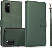 Voor Samsung Galaxy A41 Kalf Textuur 2 in 1 Afneembare Magnetische Achterkant Horizontale Flip Lederen Case met Houder & Kaartsleuven & Portemonnee & Fotolijst (Groen)