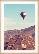 Poster Met Eiken Lijst - Piramide Teotihuacan Poster