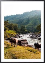 Poster Met Zwarte Lijst - Rivier Ha Giang Poster