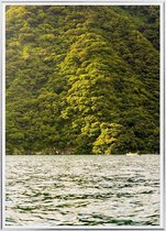 Poster Met Metaal Zilveren Lijst - Lake Atitlan Poster