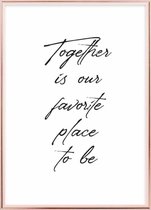 Poster Met Metaal Rose Lijst - Favorite Place Poster