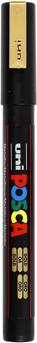 Posca Marker, afm PC-3M, lijndikte 0,9-1,3 mm, fijn, goud, 1 stuk