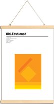 JUNIQE - Posterhanger Old Fashioned - minimalistisch -20x30 /Oranje