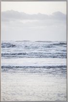 JUNIQE - Poster met kunststof lijst The Sea -40x60 /Grijs