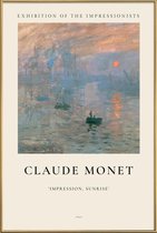 JUNIQE - Poster met kunststof lijst Monet - Impression, soleil levant