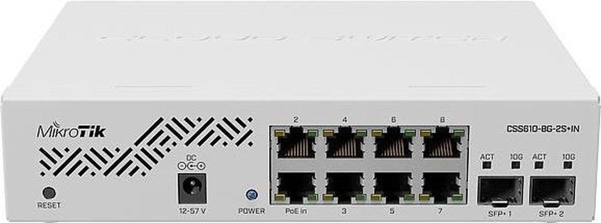Desktop Switch Mikrotik CSS610-8G-2S+IN RJ45